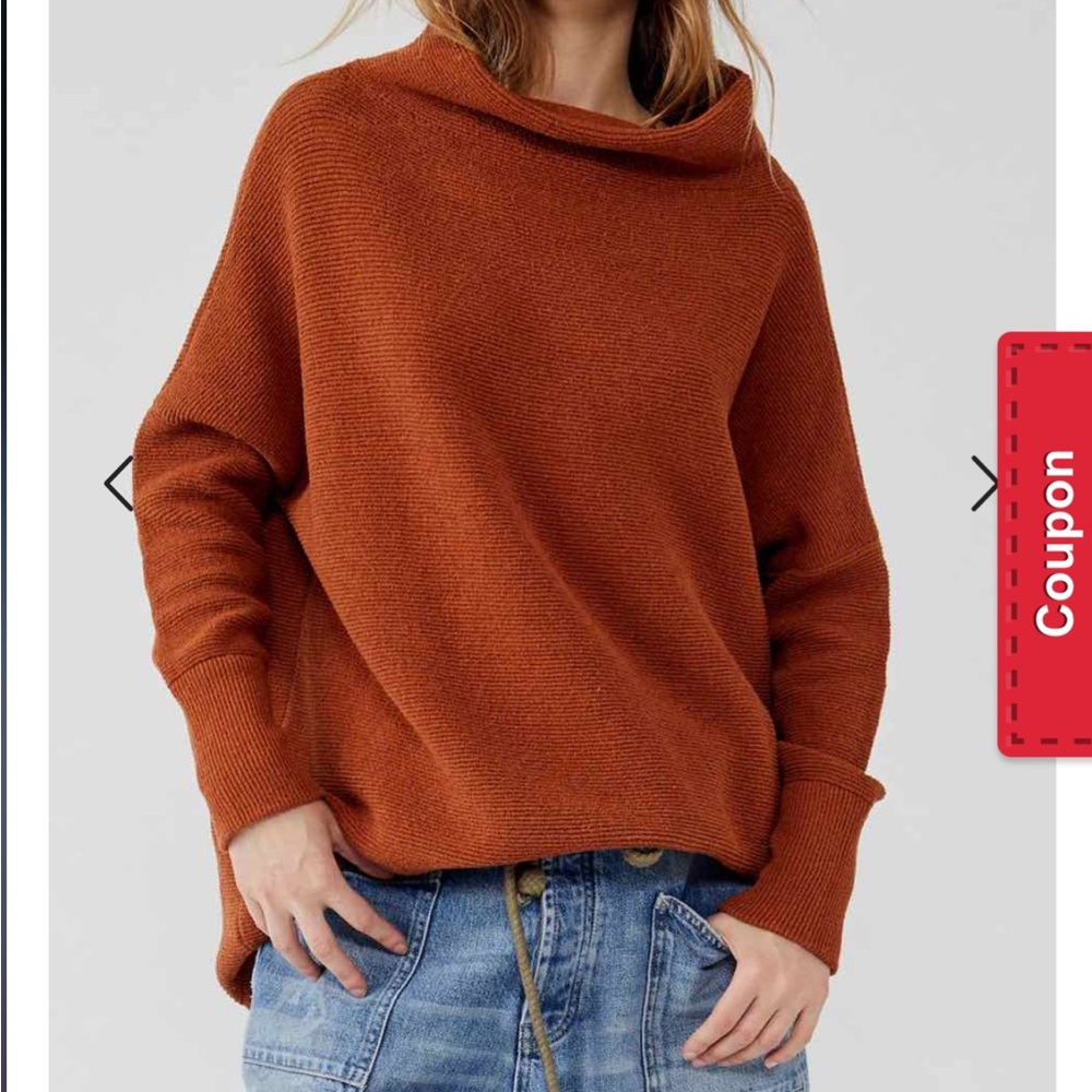 Free people slouchy Ottman tunic turtleneck sweater